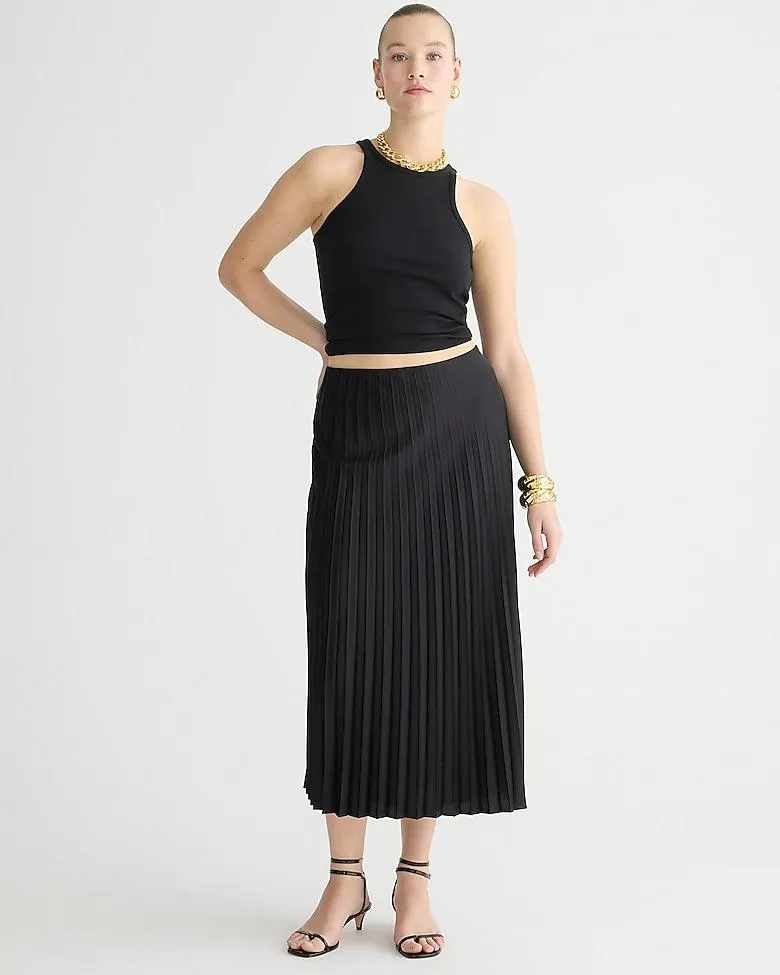 Gwyneth pleated slip skirt
