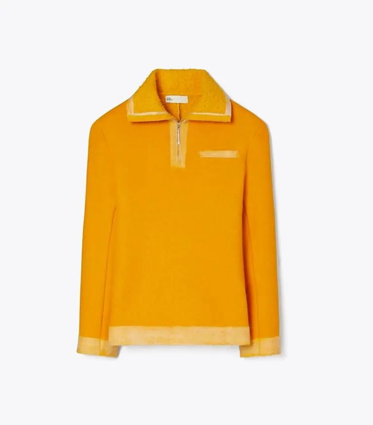 HALF-ZIP WOOL SWEATSHIRT