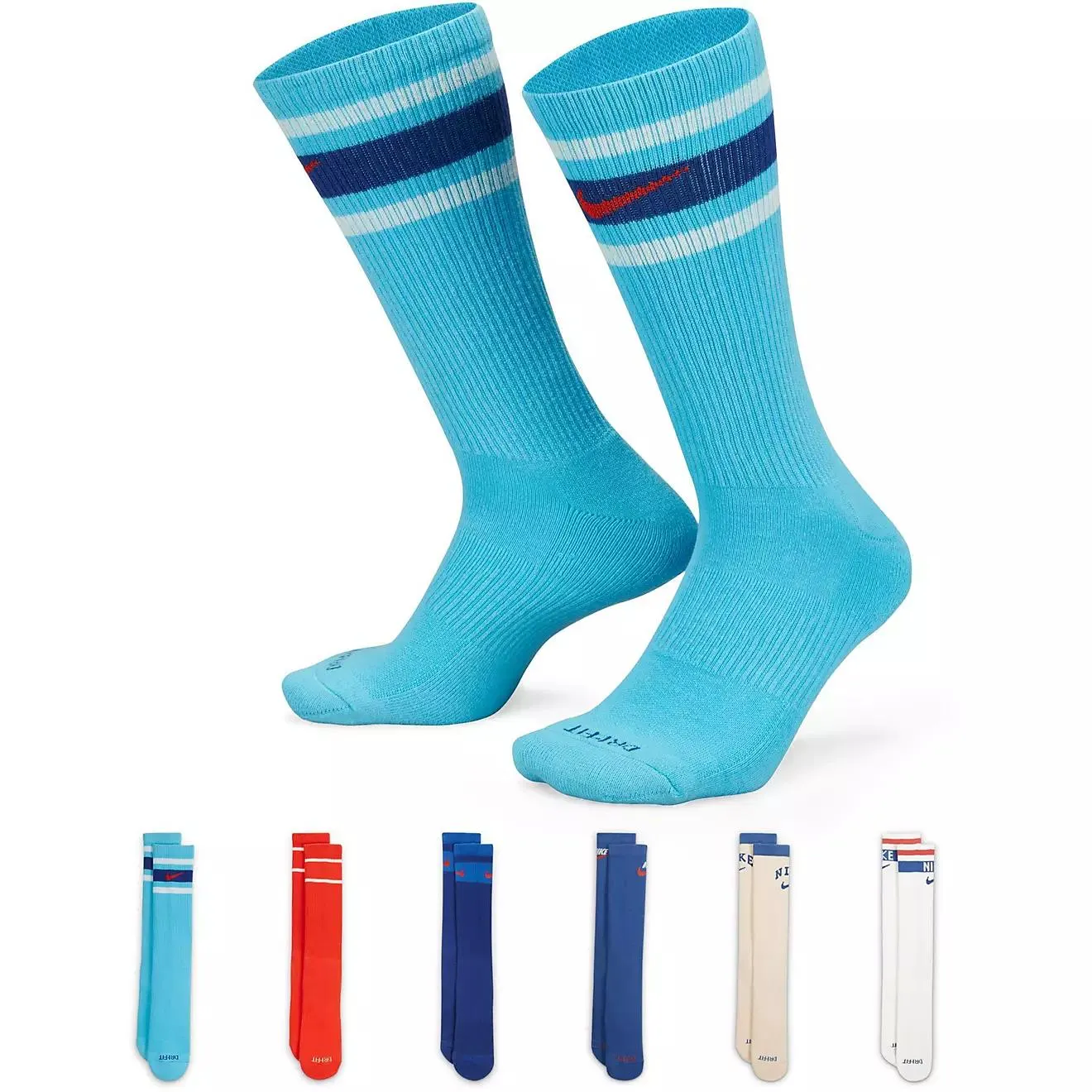 Nike Adults' Everyday Plus Retro Crew Socks 6-Pack