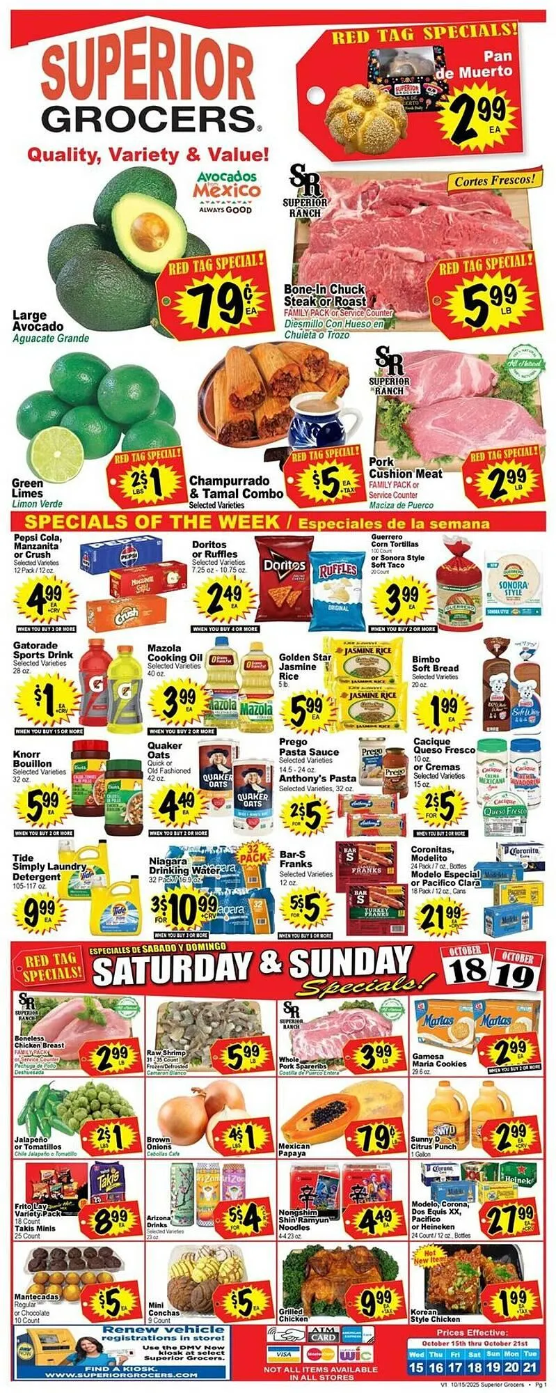 Weekly ad Superior Grocers weekly ad from October 15 to October 21 2025 - Page 1