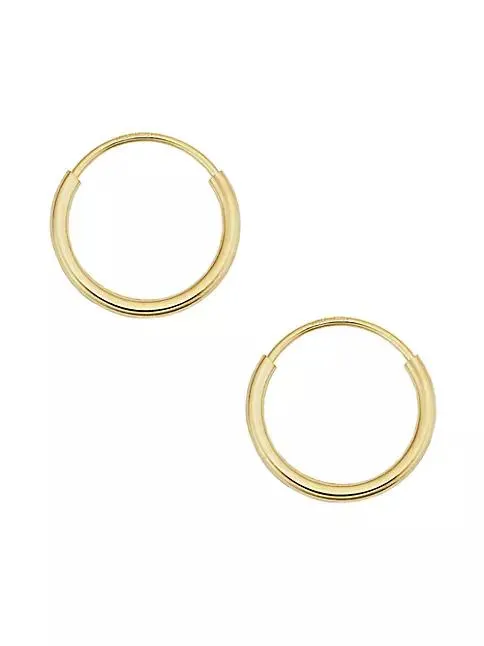 14K Yellow Gold Easy Day Petite Hoops