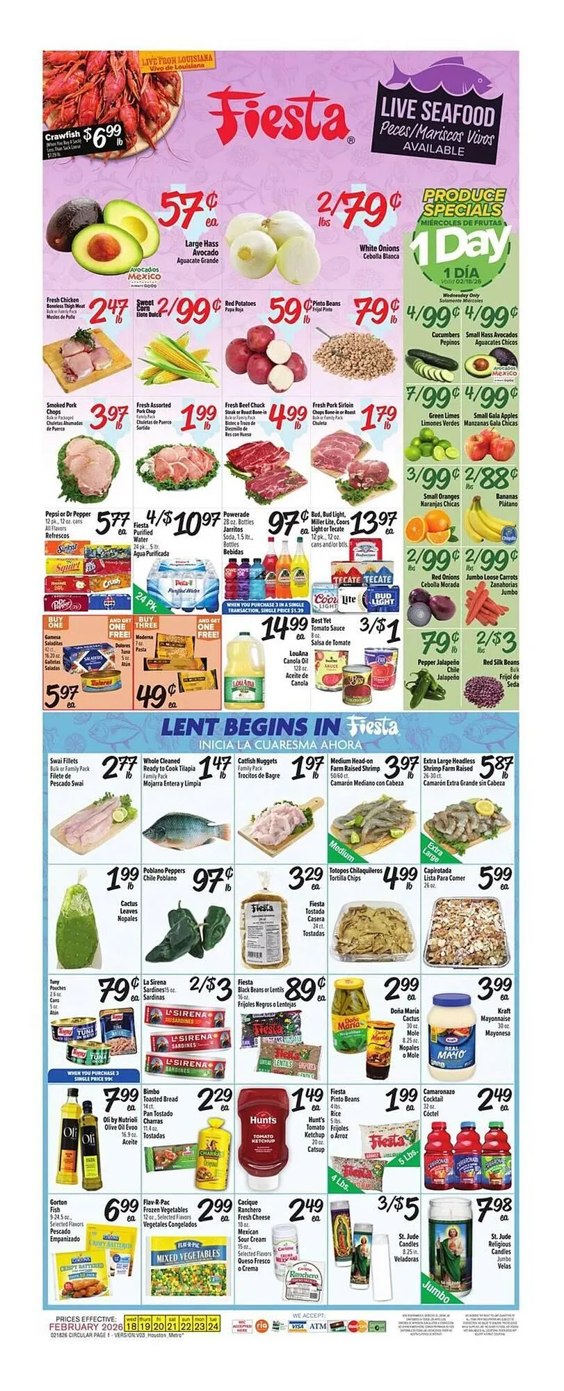 Weekly ad Fiesta Mart weekly ad from February 18 to February 24 2026 - Page 1