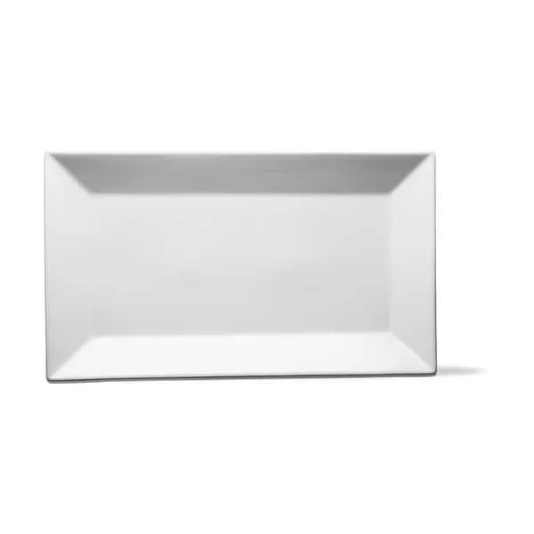 Whiteware Rectangular Serve Porcelain Dinnerware Serving Tray Platter, 17.25L x 7.0W x 1.18H Dishwasher Safe