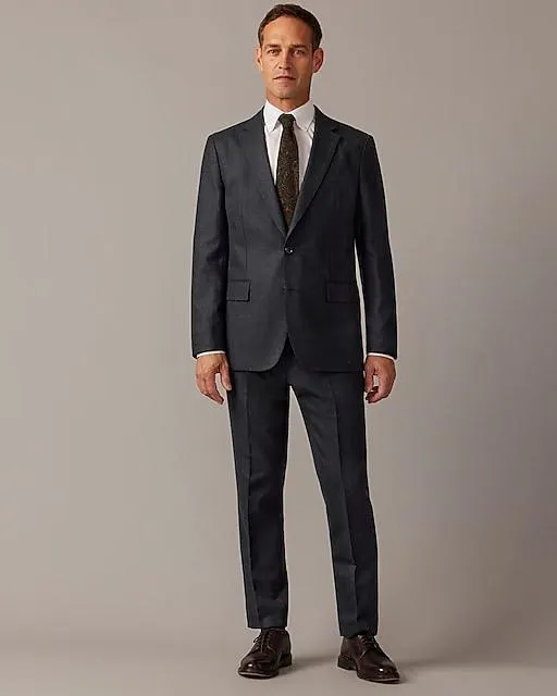 Ludlow Slim-fit suit jacket in English cotton-wool blend