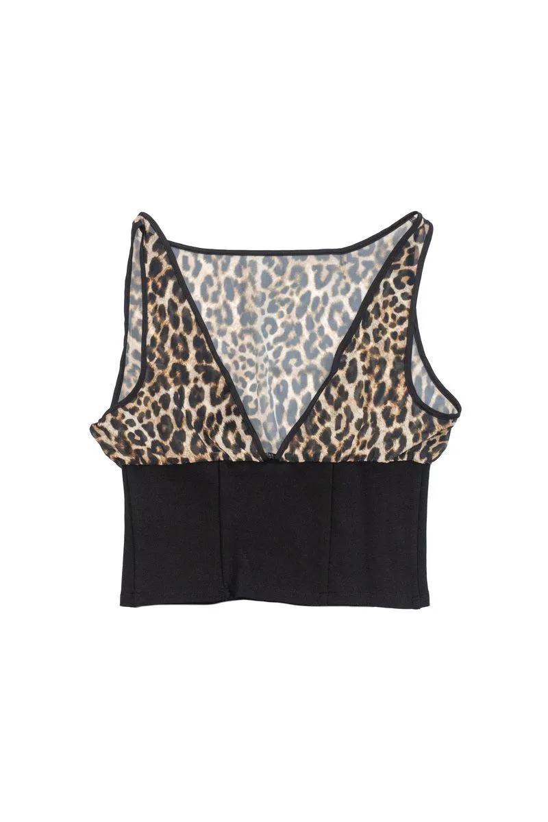 Sheer Leopard Print Top