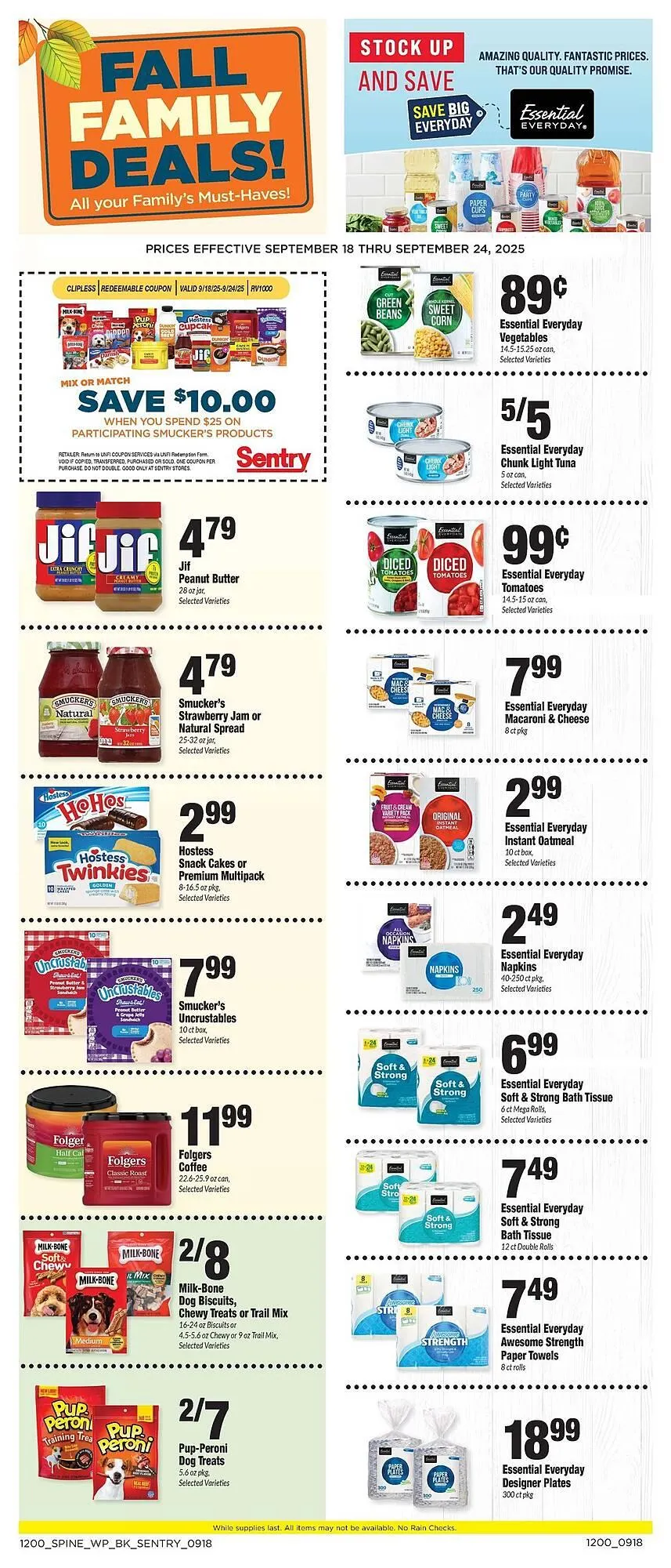 Weekly promotion Sentry weekly ad spanning from September 18 to September 24 2025 - Page 6 for Catalogue 365