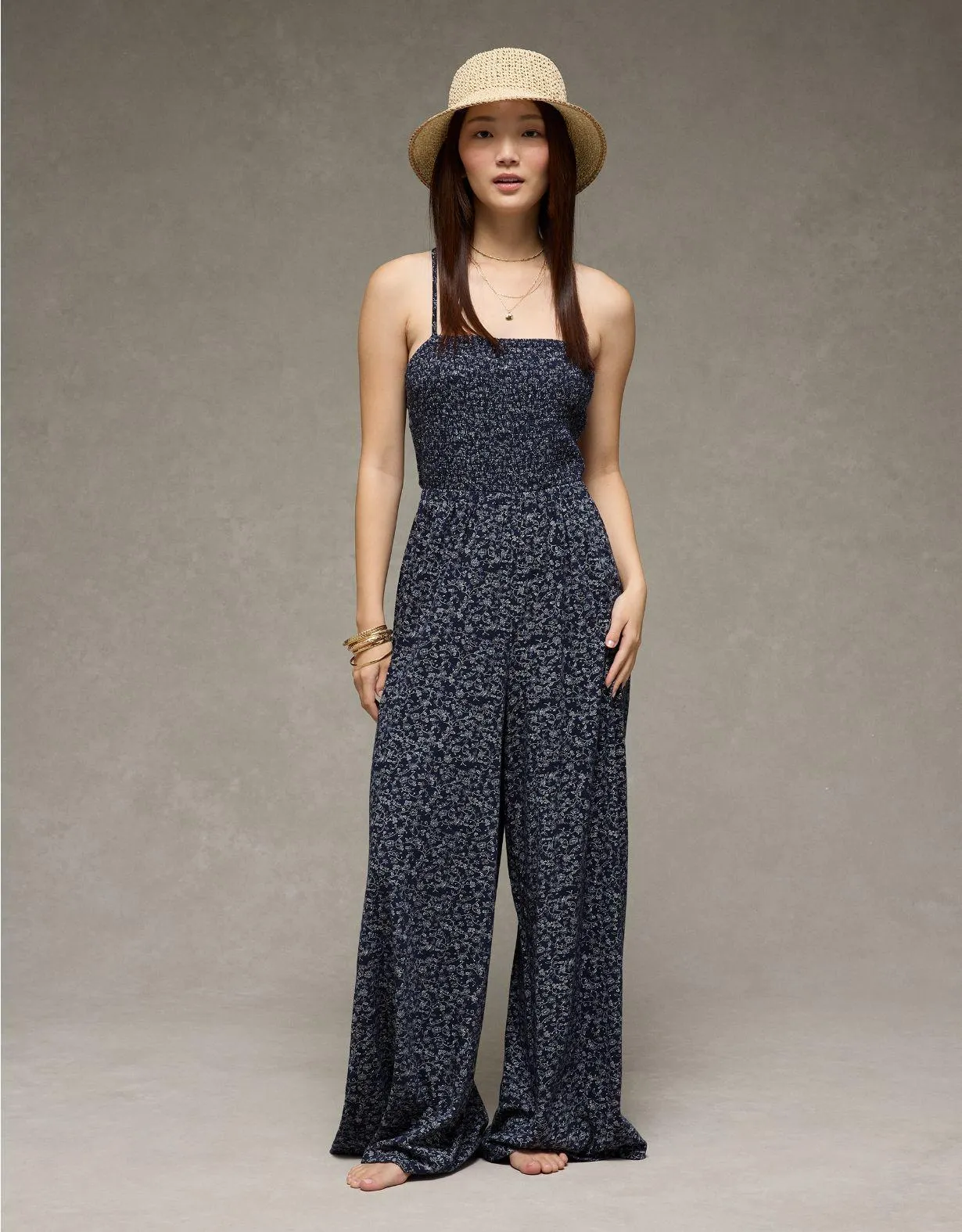 AE Sunchaser Knit Babydoll Jumpsuit