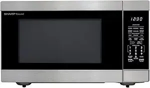 SHARP Countertop Microwave Oven with Removable 16.5" Carousel Turntable, 1200 Watt, 2.2 Cubic Feet, Stainless Steel