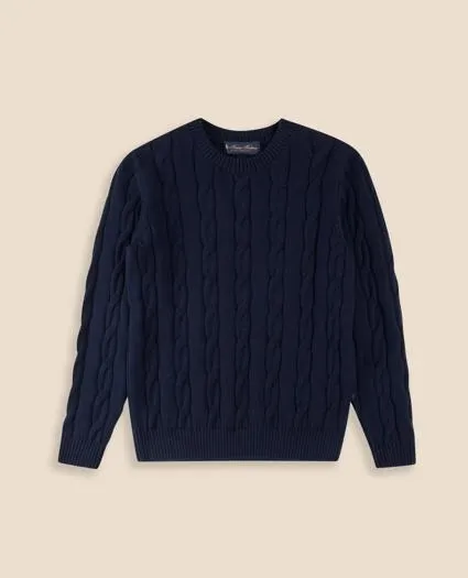 Boys Cotton Cable Sweater
