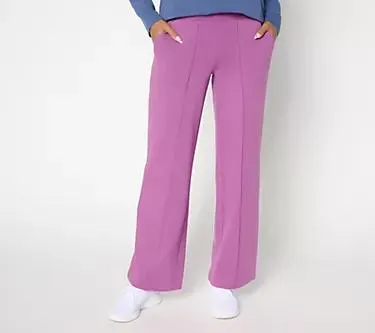 Make Your Selection: Denim & Co. Active Regular Brushed Back French Terry Wide Leg Pants