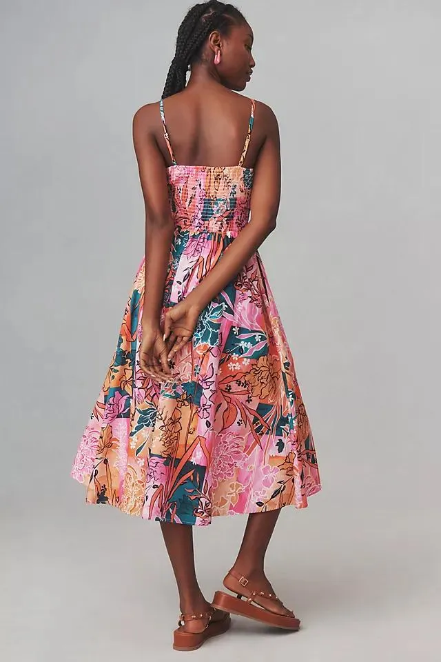 Hutch Sleeveless Drop-Waist Midi Dres