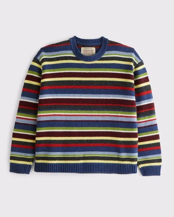 Striped Crew Sweater