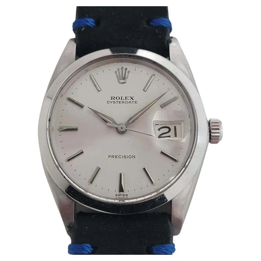 Mens Rolex Oysterdate Precision Ref 6694 34mm Manual Wind 1960s Swiss RA450B