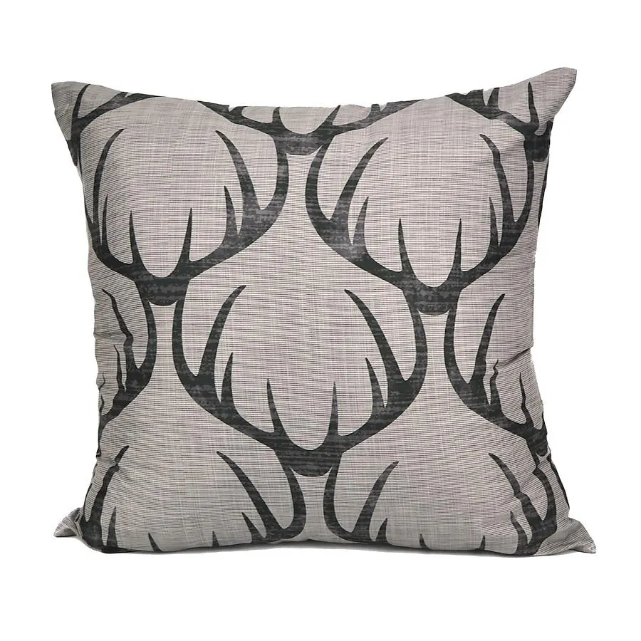 Donna Sharp 18-in x 18-in Gray Square Indoor Decorative Pillow