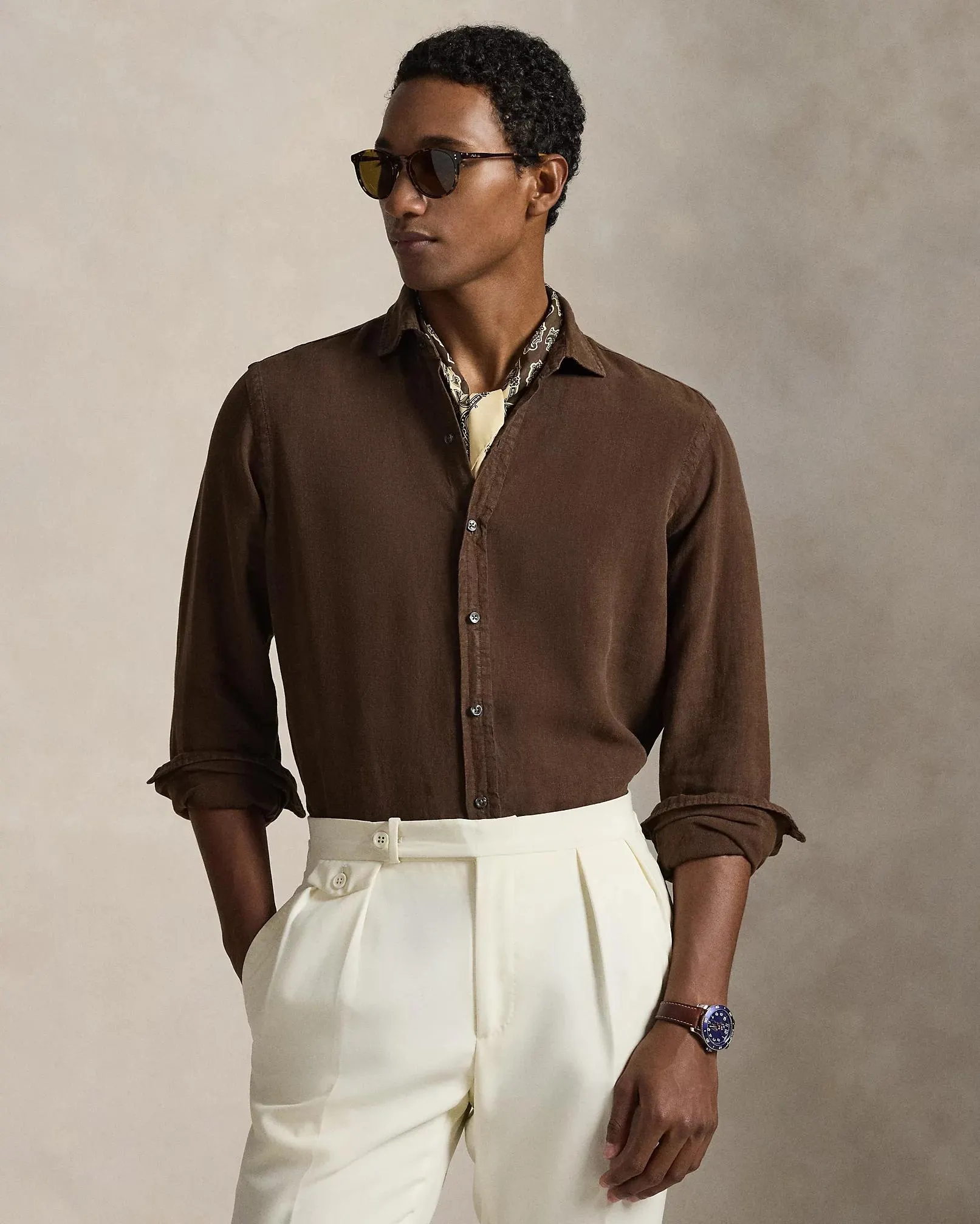 Classic Fit Slub Linen Shirt