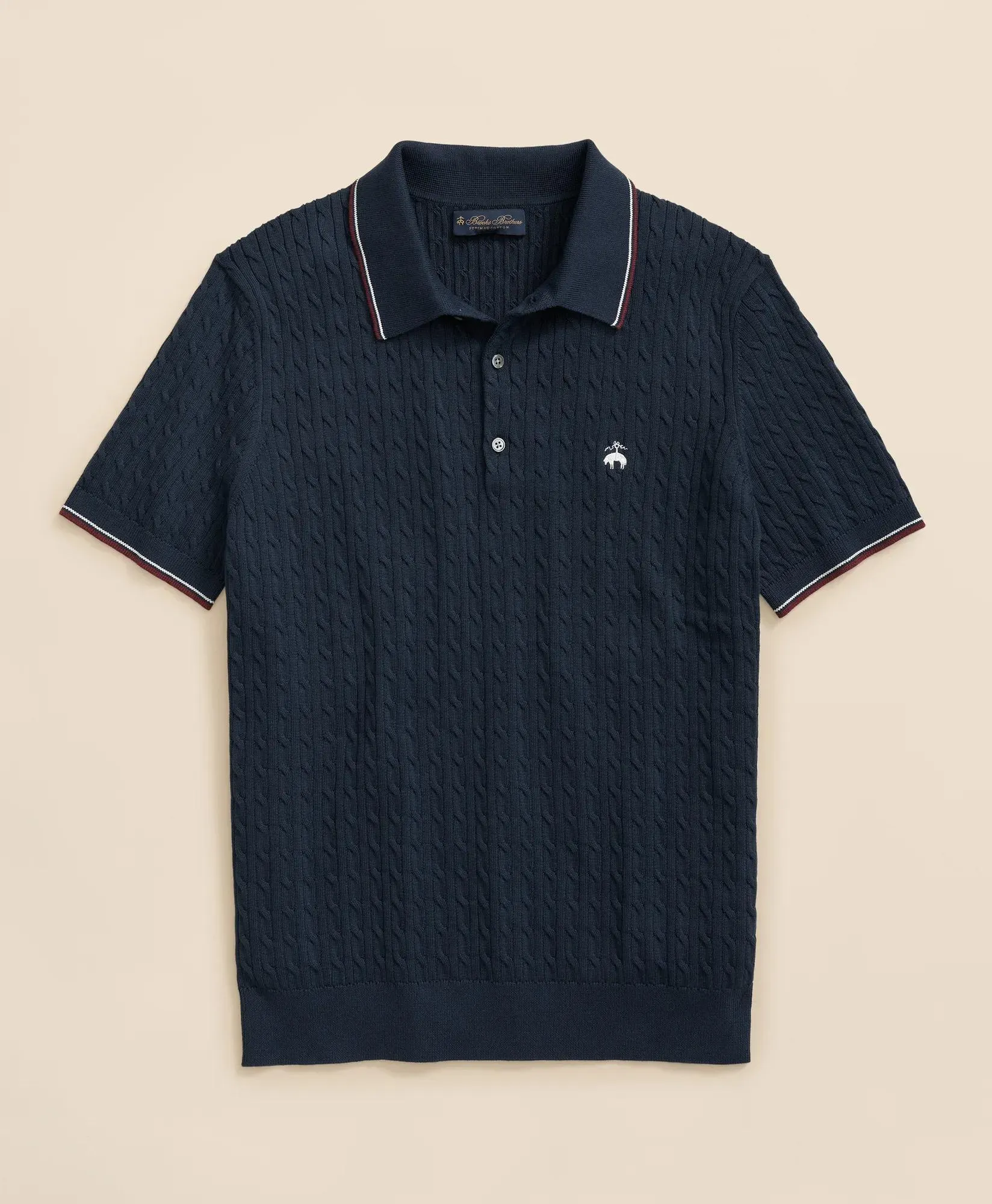 Cable Knit Archive Tennis Polo in Supima