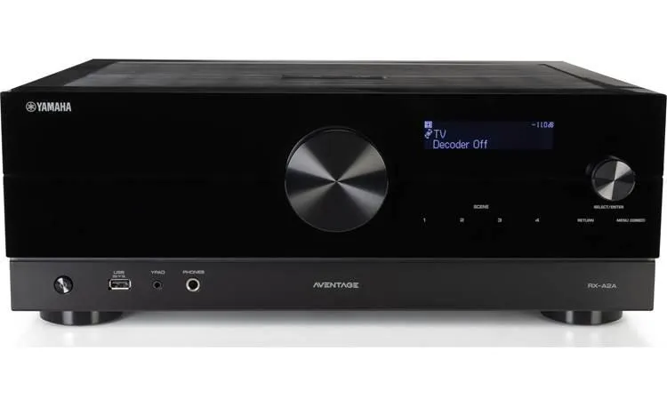 Yamaha AVENTAGE RX-A2A 7.2-channel home theater receiver with Dolby Atmos®, Wi-Fi®, Bluetooth®, Apple AirPlay® 2, and Amazon Alexa compatibility