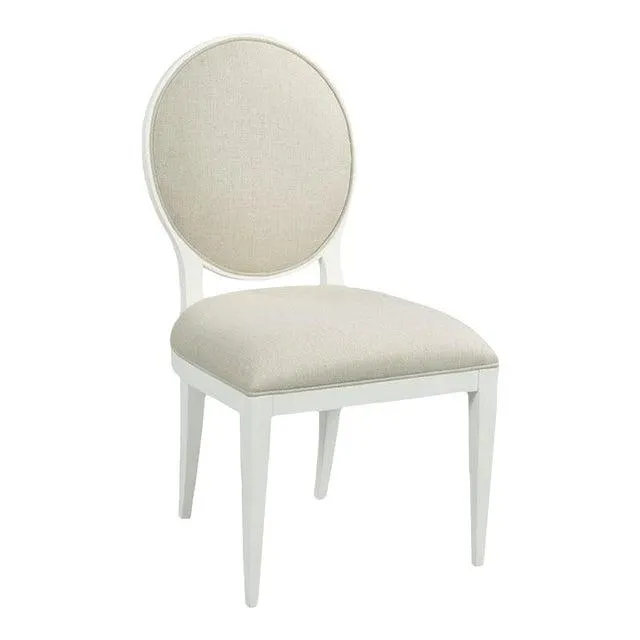 Ovale Side Chair, Alabaster Finish