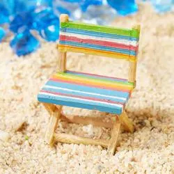 Mini Multicolor Striped Beach Chair