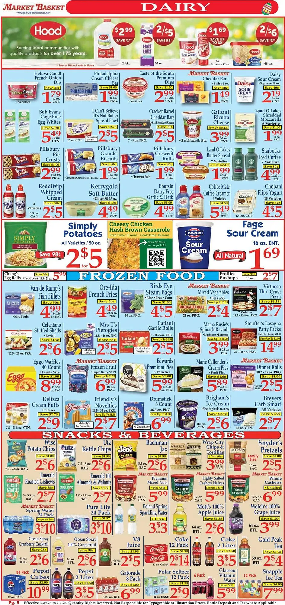 Weekly promotion Market Basket weekly ad spanning from March 29 to April 4 2026 - Page 5 for Catalogue 365