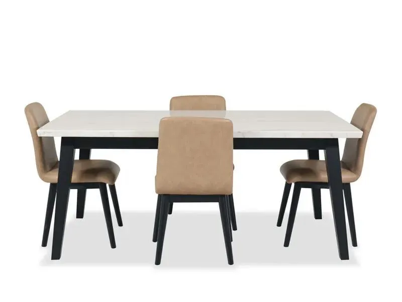 Vida Black 5-Piece Dining Set