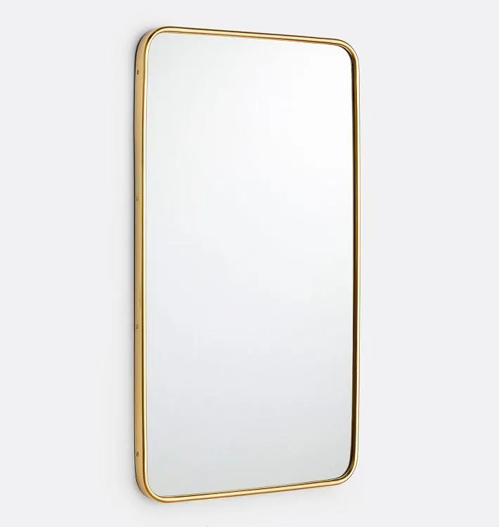 Rounded Rectangle Metal Framed Mirror
