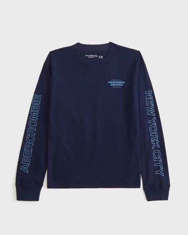 long-sleeve logo tee