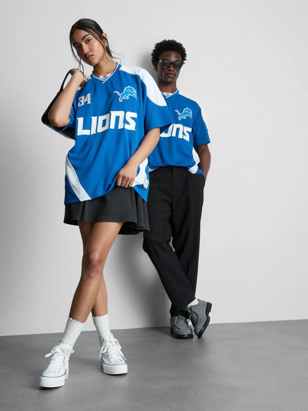 T-shirt decote V NFL Detroit Lions