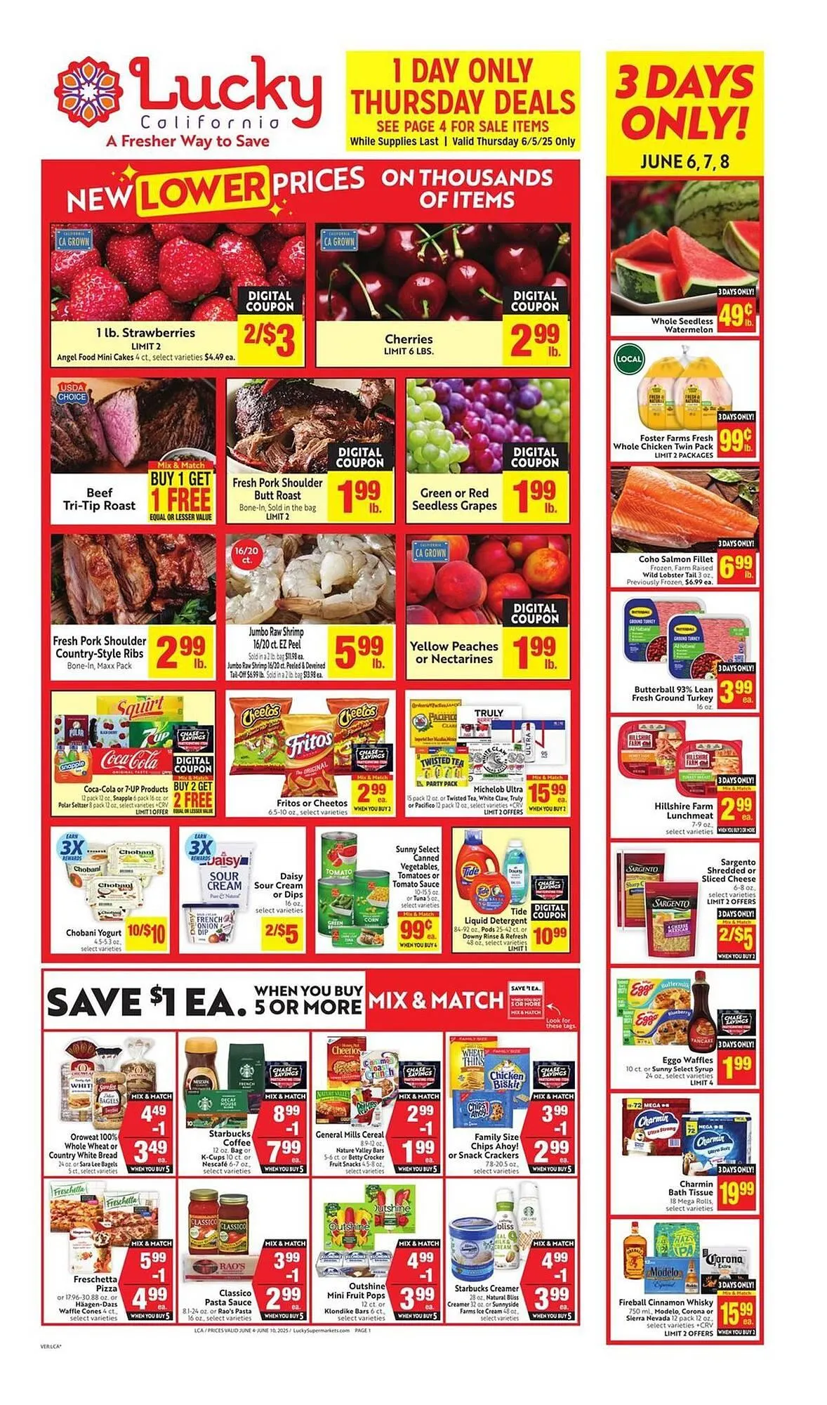 Weekly ad Lucky Supermarkets Weekly Ad from June 4 to June 10 2025 - Page 1