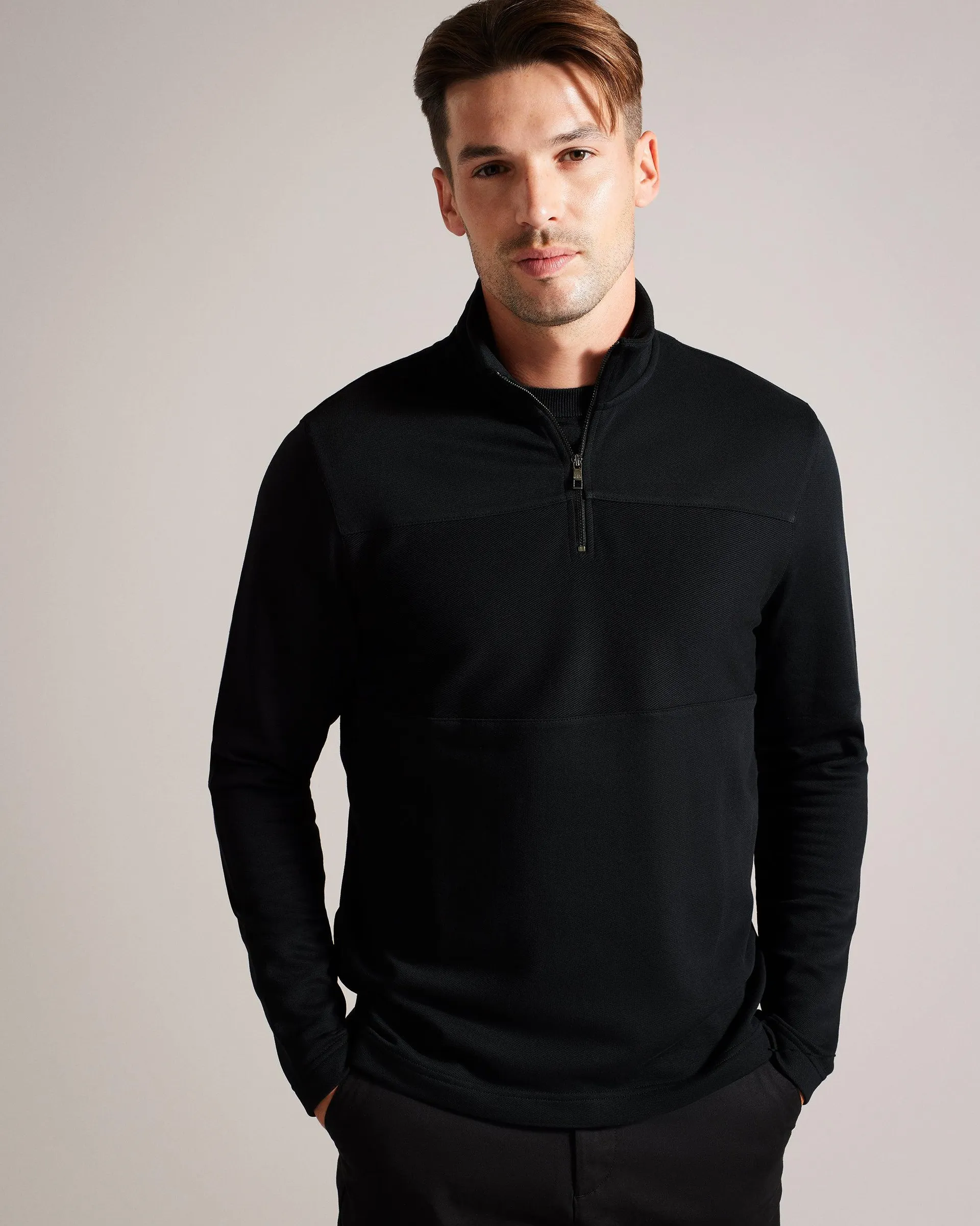 LS Textured Panel Half Zip