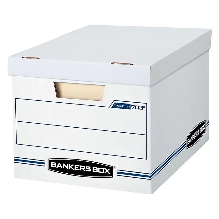 Bankers Box Stor/File 60% Recycled Corrugated File Box Lift Off Lid,