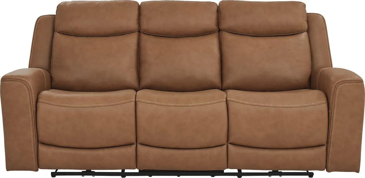 Davidson Leather Dual Power Reclining Sofa