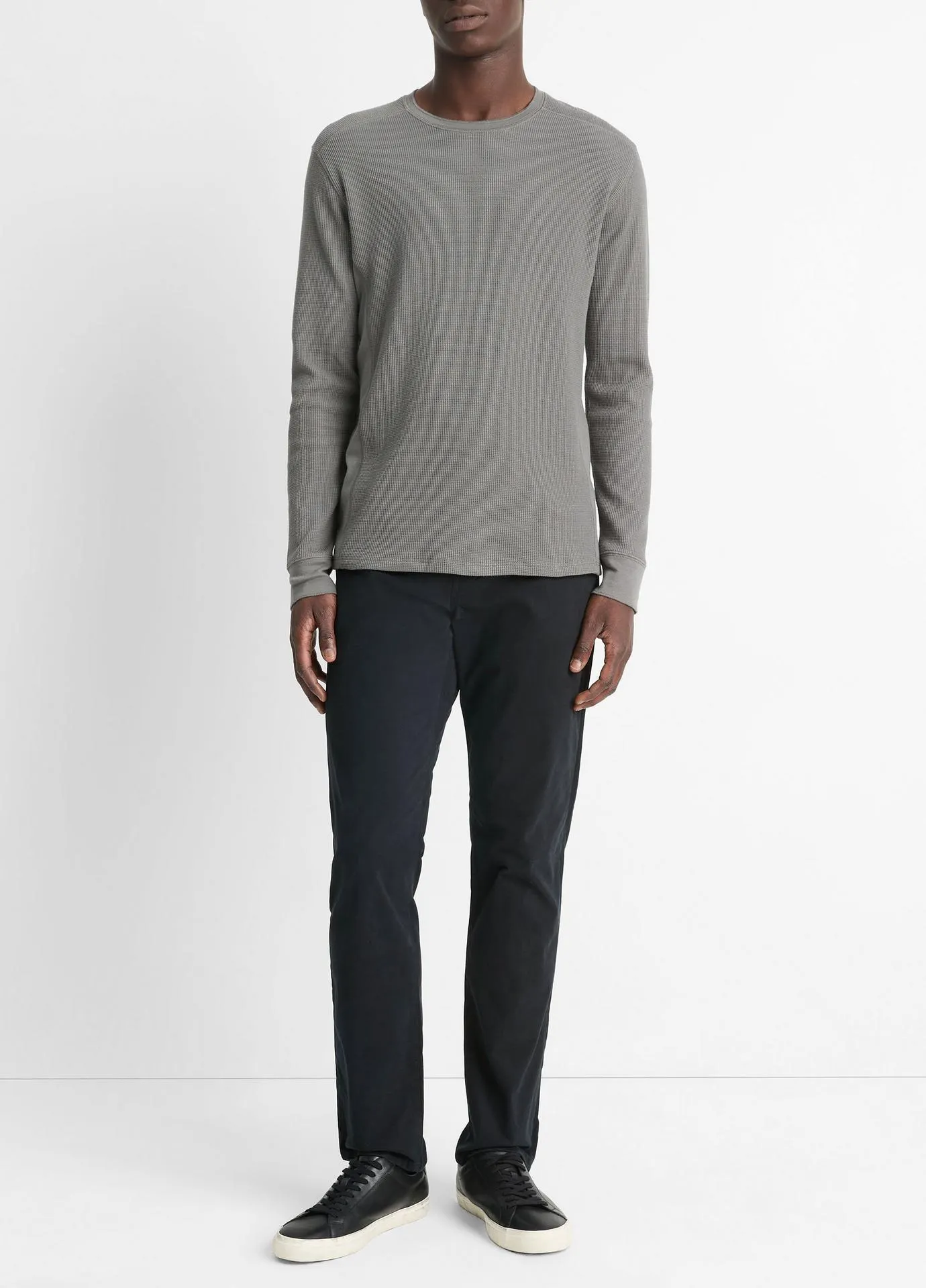 Pima Cotton-Blend Thermal Long-Sleeve T-Shirt