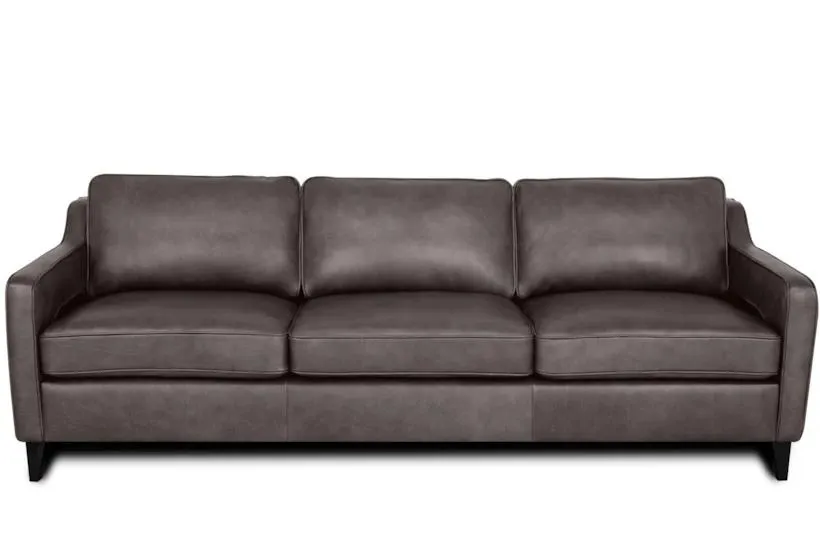 Nebraska Iron Grey 100% Italian Leather Sofa
