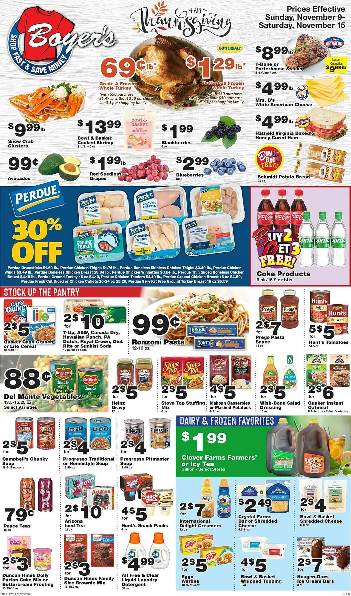 Weekly ad Boyer's Food Markets weekly ad from November 9 to November 15 2025 - Page 1