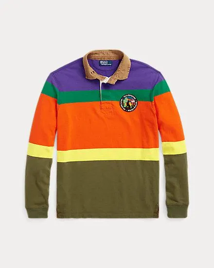 Classic Fit Striped Jersey Rugby Shirt