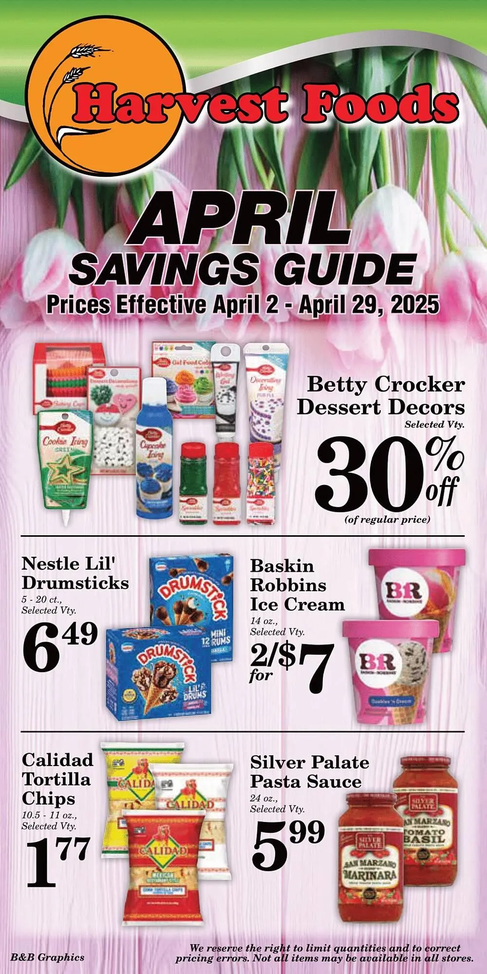 Weekly ad Harvest Foods ad from April 2 to April 29 2025 - Page 33
