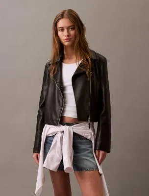 Faux Leather Moto Jacket