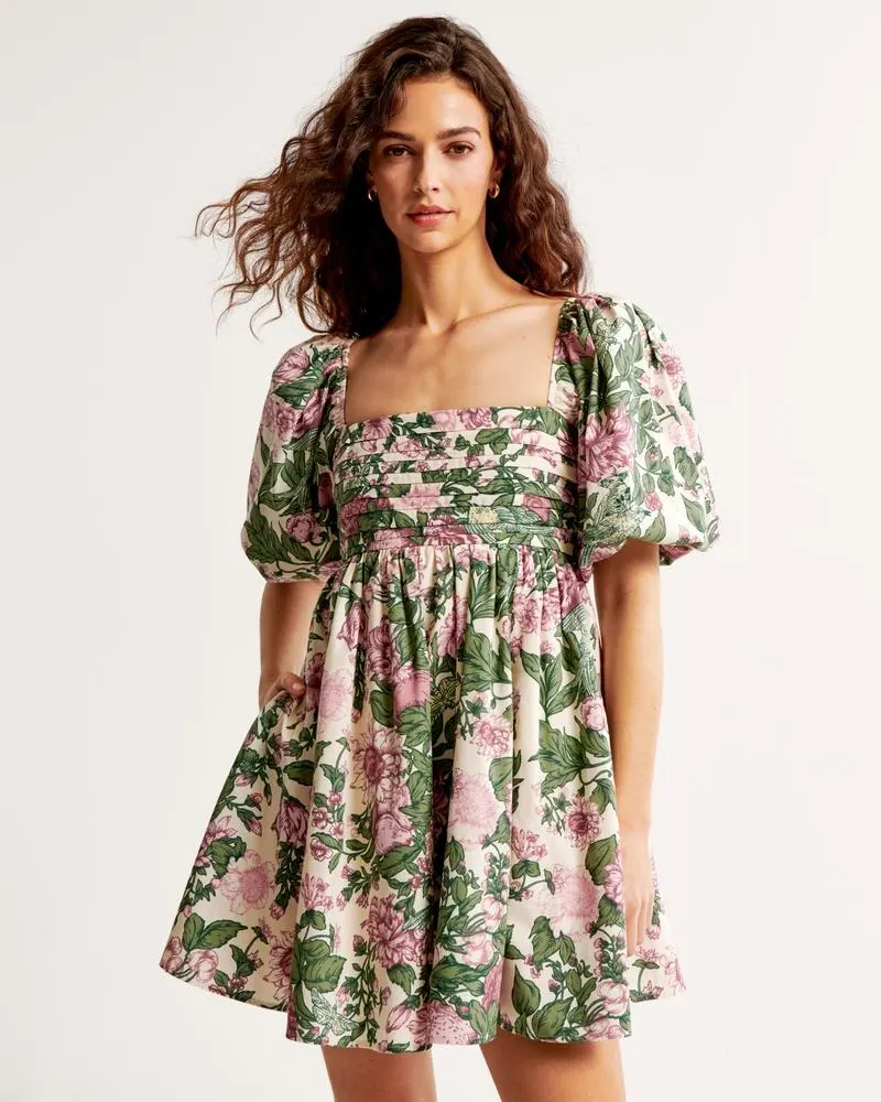 The A&F Emerson Poplin Puff Sleeve Mini Dress