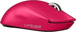 Logitech G PRO X Superlight 2 Lightspeed Wireless Gaming Mouse, Lightweight, LIGHTFORCE Hybrid Switches, Hero 2 Sensor, 32,000 DPI, 5 Programmable Buttons, USB-C Charging, PC & Mac - Magenta