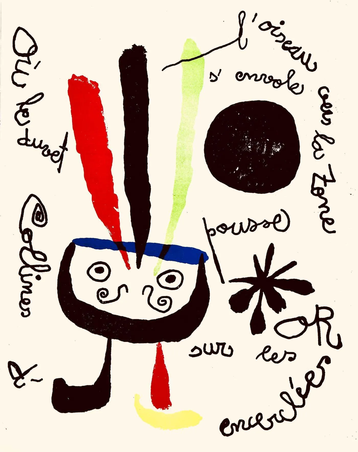 Joan Miró Composition (Cramer 24; Mourlot 117), Société internationale d'art XXe siècle 1952