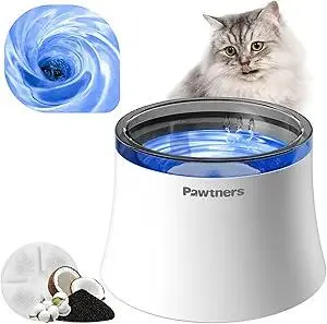Dog Water Fountain with Vortex Filtration Design, 3.5L/123oz Water Dispenser for Large Small Dogs & Medium Cats, Automatic No Spill Dog Water Bowl with Deep Drinking Area and Ultra-Quiet Pump