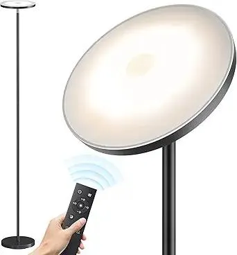 SUNMORY Floor Lamps for Living Room, 32W/3000LM Super Bright LED Floor Lamp with Remote Control, 69" Tall Standing Lamp with Stepless Dimmable, Modern Torchiere Corner Lamp for Bedroom, Office