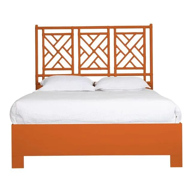 Chippendale Bed Queen - Orange