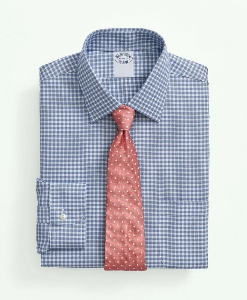 Brooks Brothers Explorer Collection Non-Iron Twill Ainsley Collar, Gingham Dress Shirt