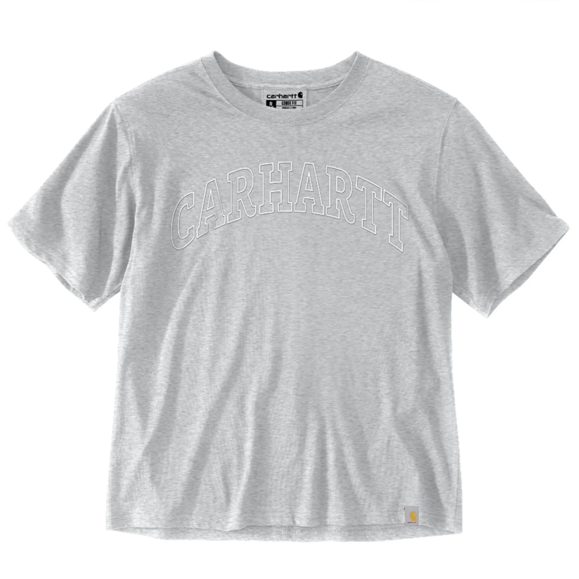 Carhartt Women's Loose Fit Lightweight Short Sleeve Heather Gray Graphic T-Shirt