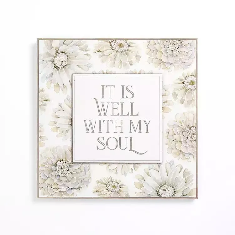 Well With My Soul Floral Wall Plaque
