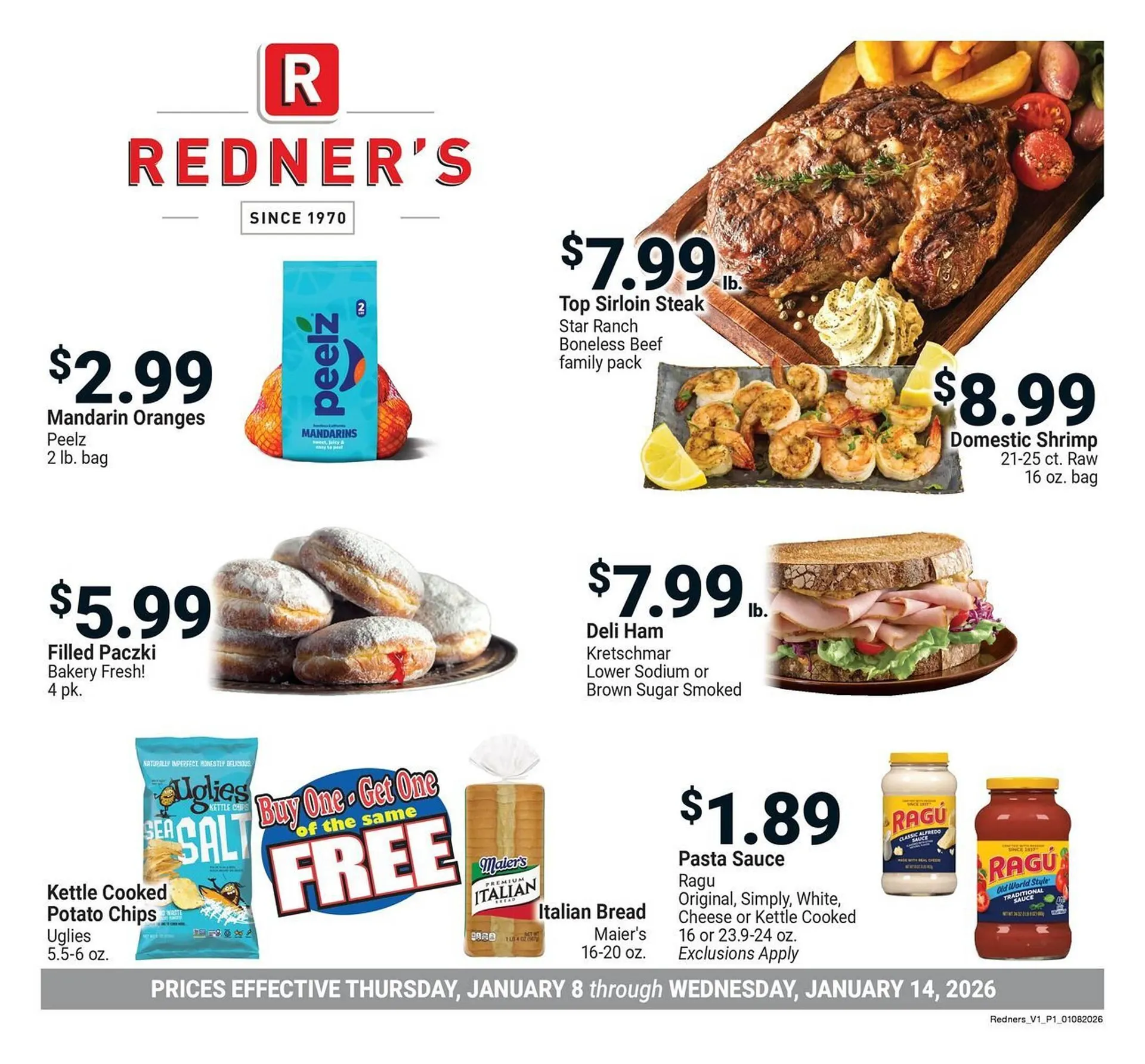 Weekly ad Redner's Warehouse weekly ad from January 8 to January 14 2026 - Page 1