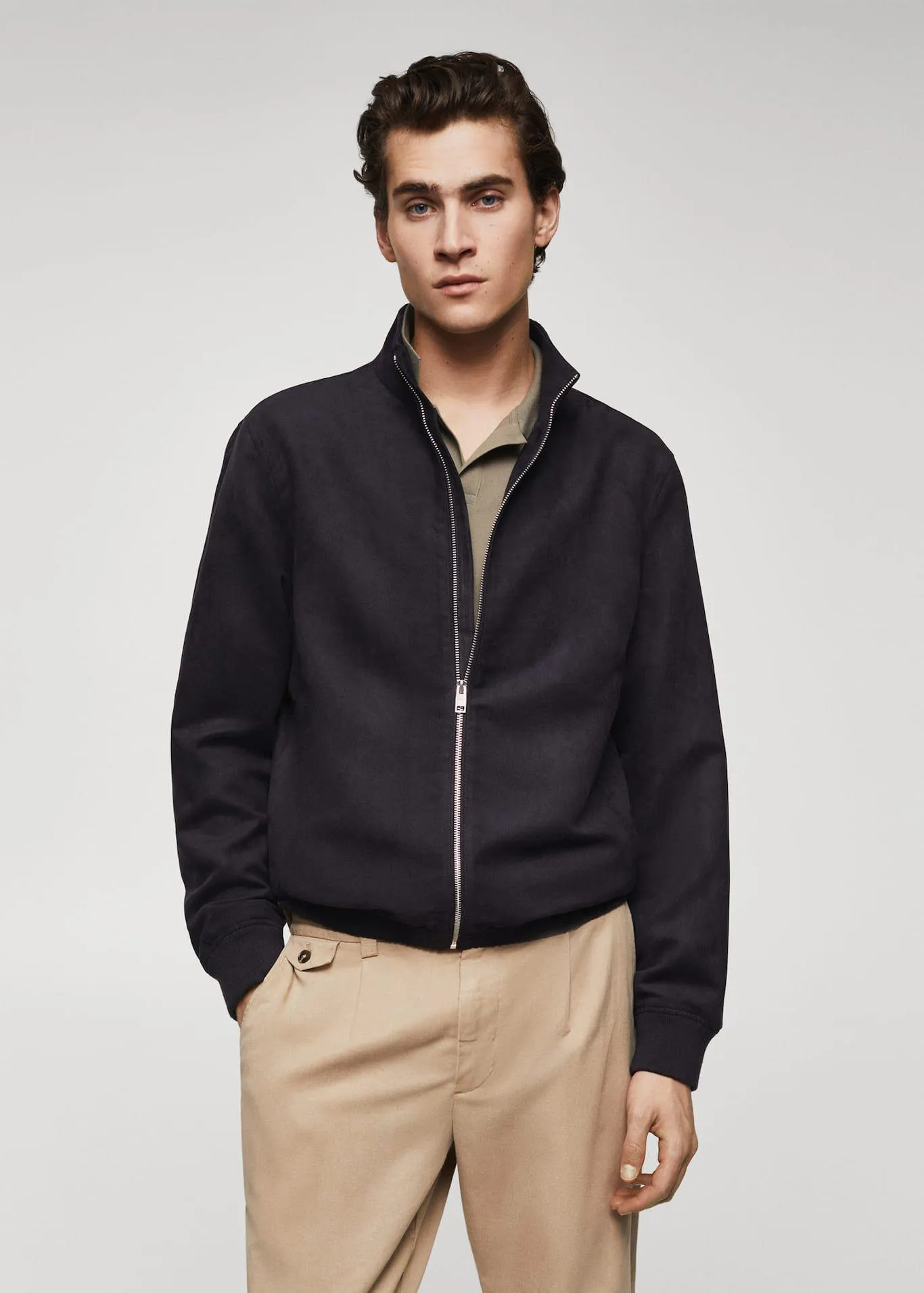 Cazadora bomber efecto ante