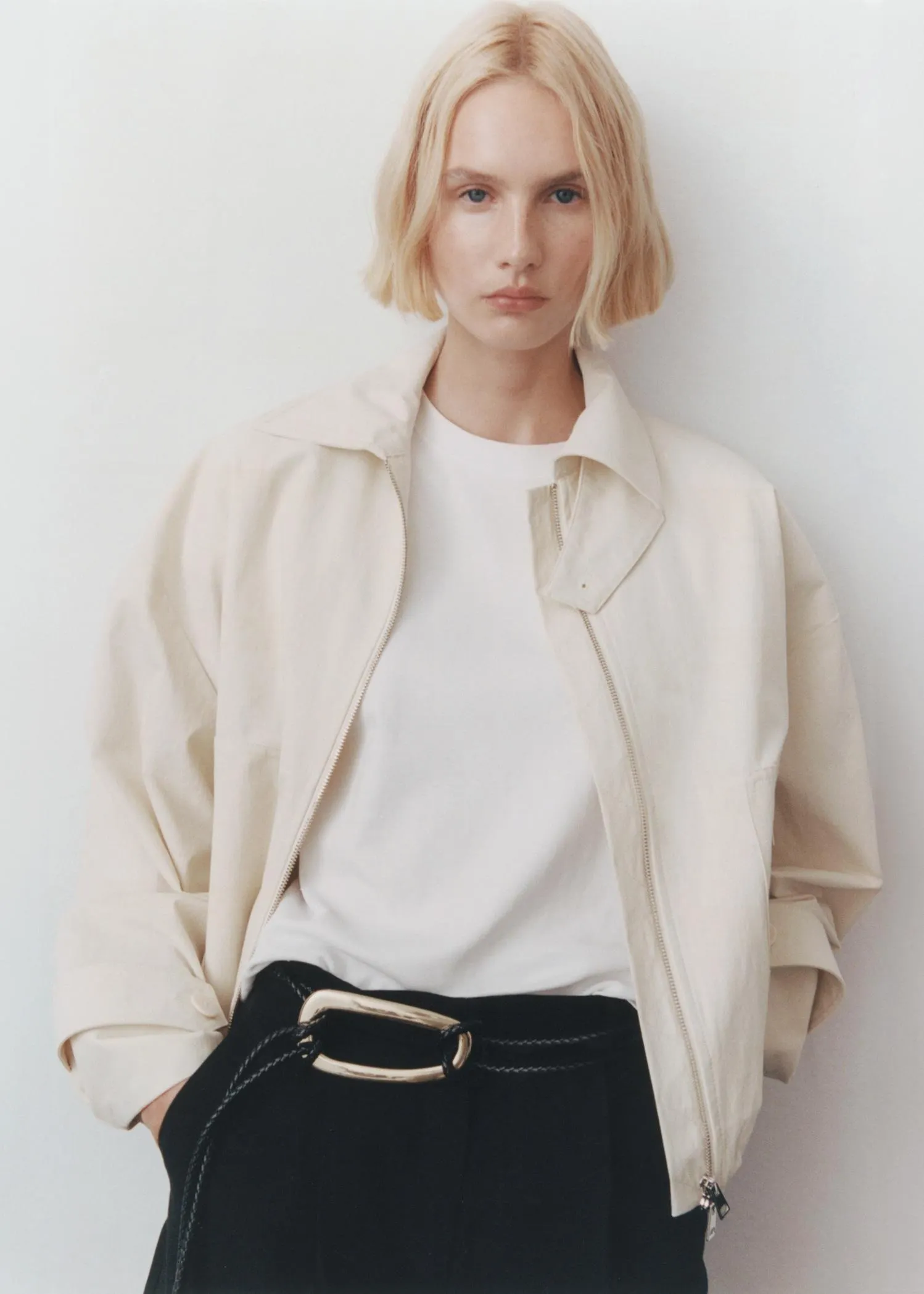 Rounded neck cotton t-shirt